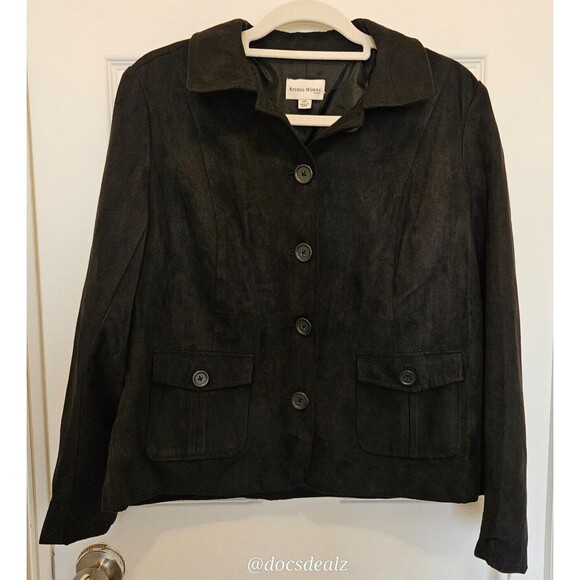 Studio Works Black Blazer Size 14P - Picture 1 of 6